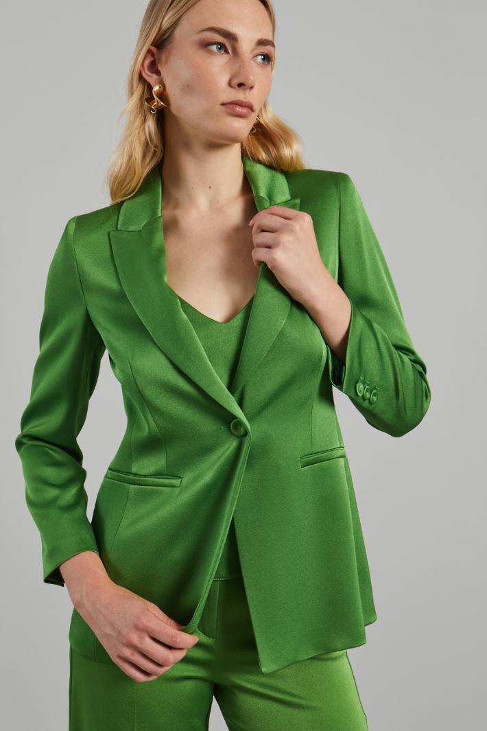 Single-breasted satin blazer Intrend - 4