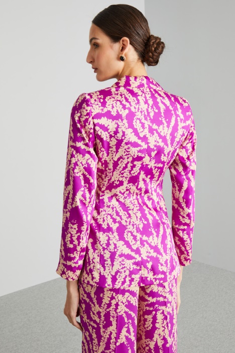 Blazer in twill a portafoglio