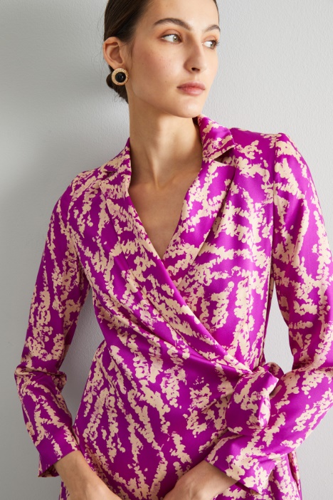 Blazer in twill a portafoglio