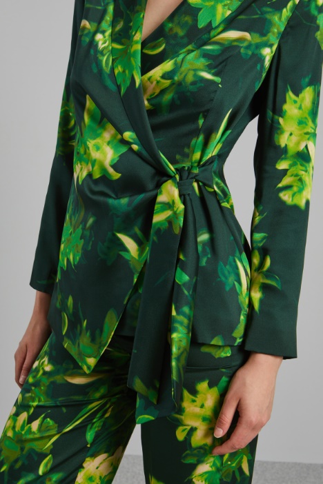 Blazer in twill a portafoglio