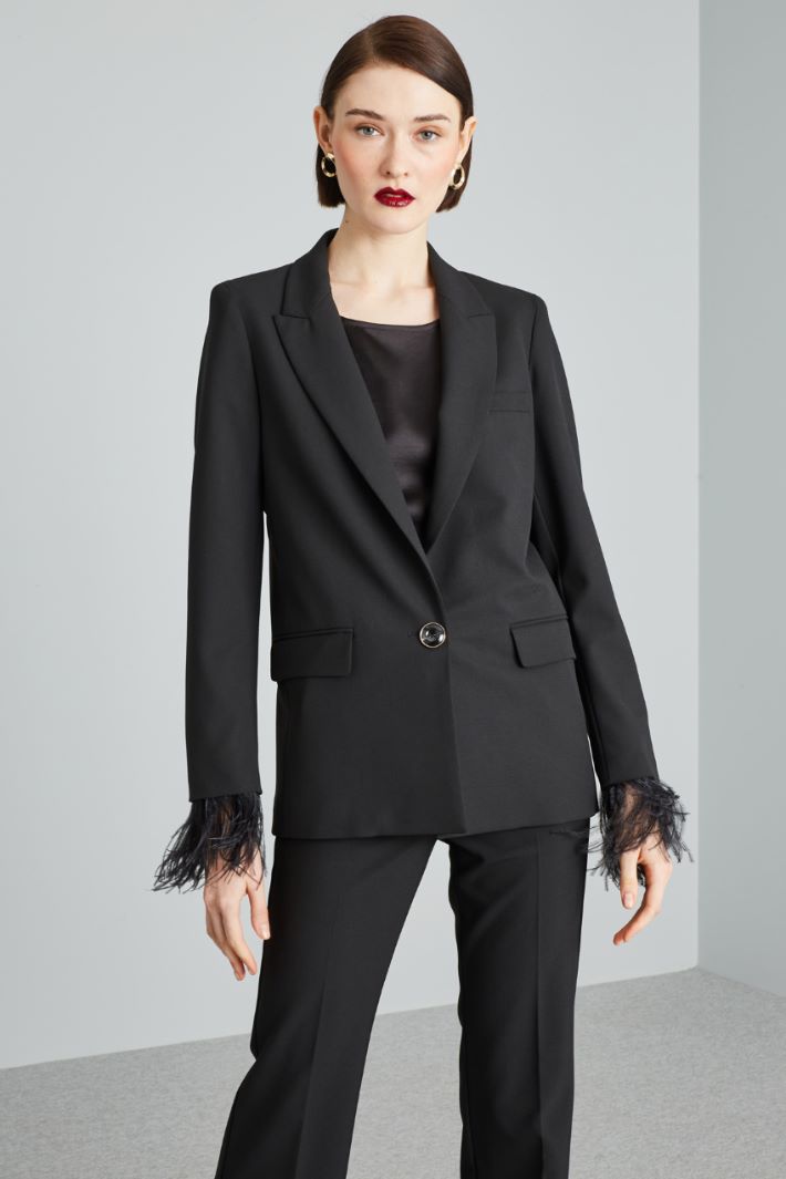 Feather-detail blazer Intrend - 3