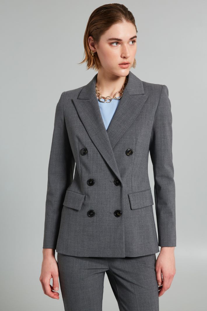 Double-breasted fitted blazer Intrend - 3