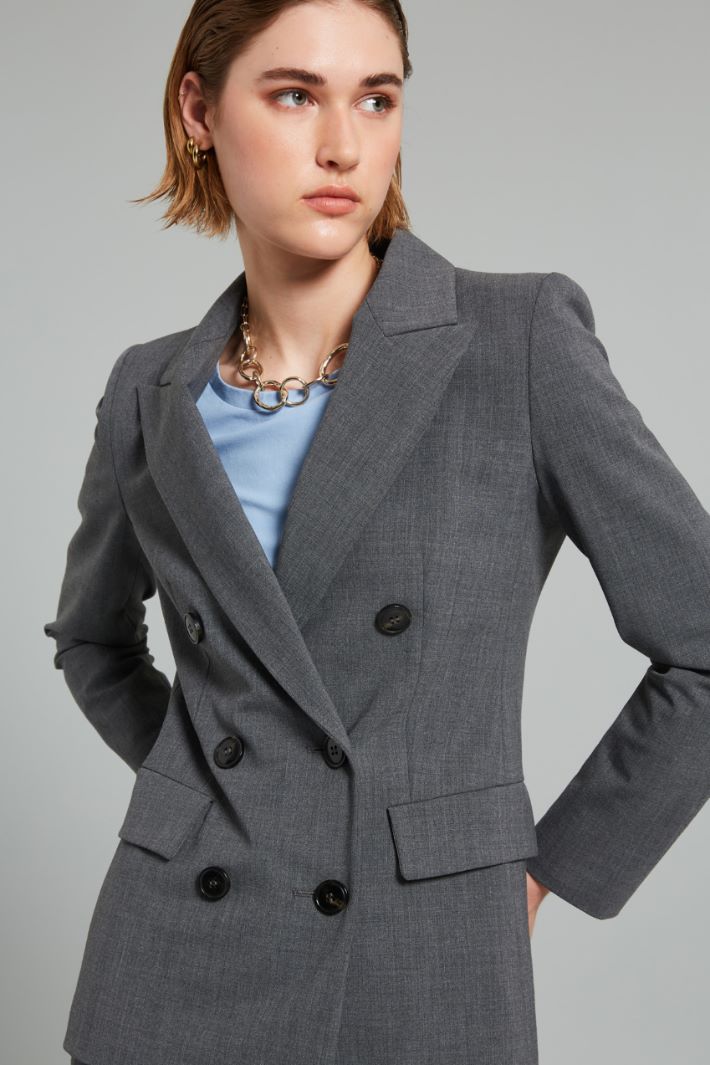 Double-breasted fitted blazer Intrend - 4