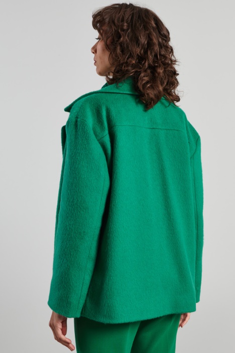 Giaccone stile biker in beaver