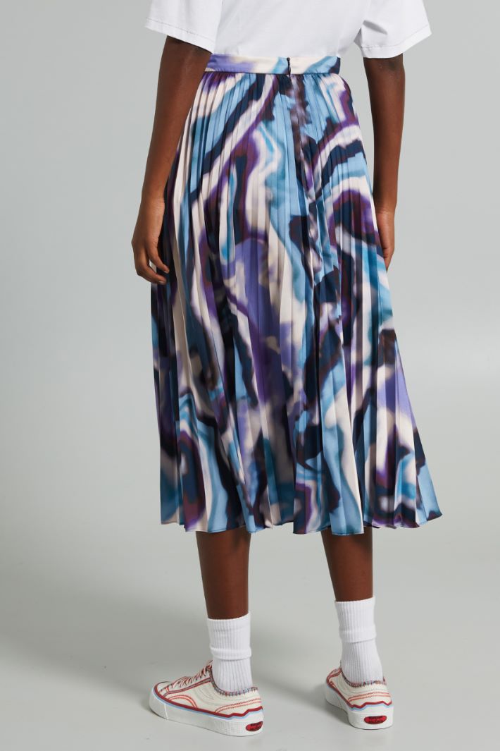 Pleated patterned skirt Intrend - 2