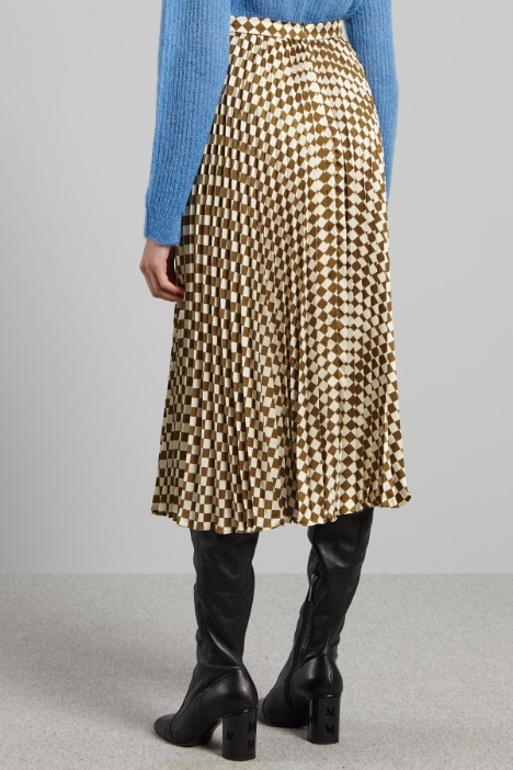 Gonna plissettata a fantasia