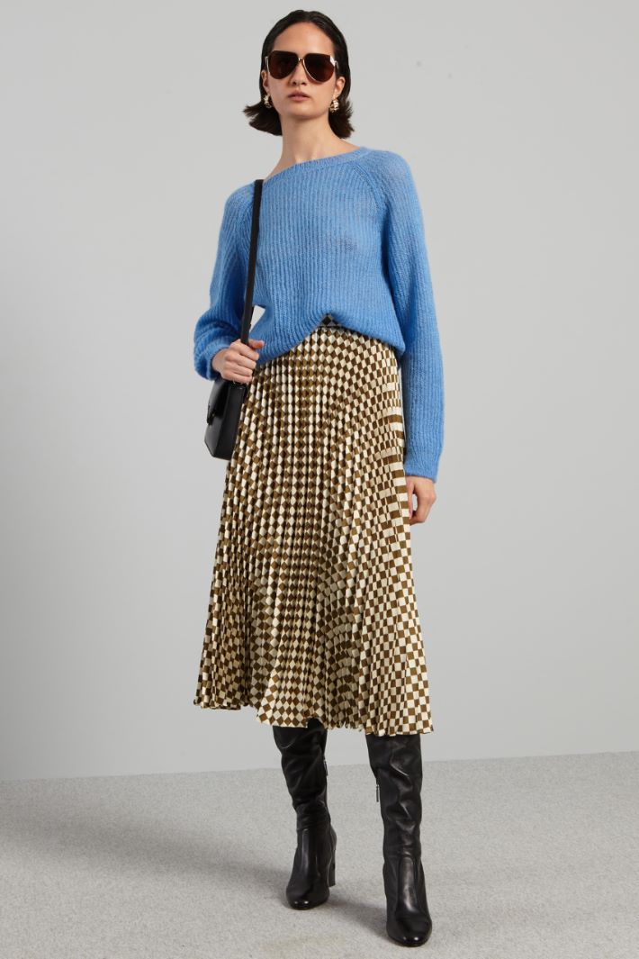 Pleated patterned skirt Intrend