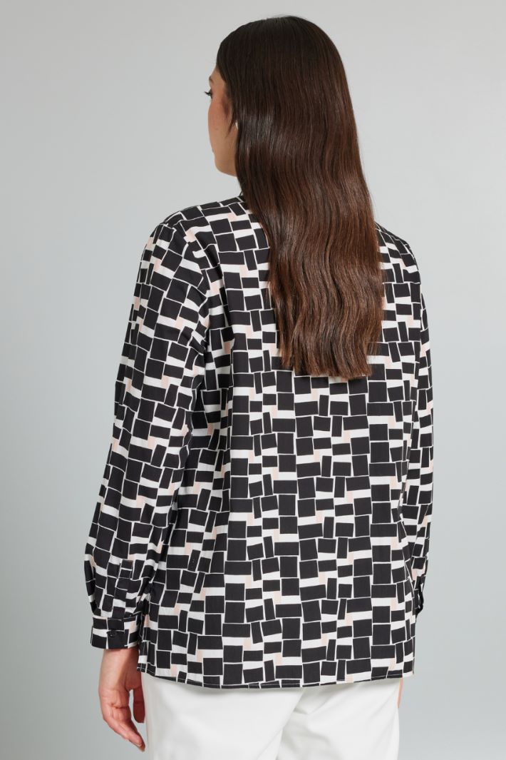 Printed poplin shirt Intrend - 2