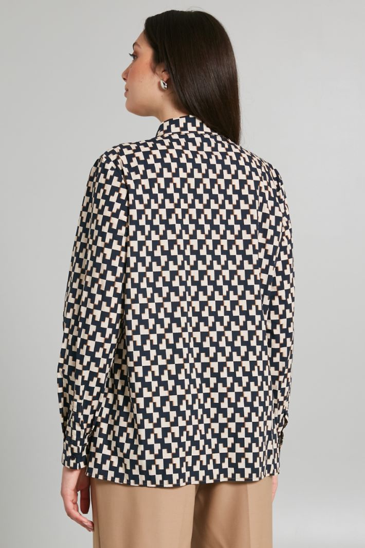 Printed poplin shirt Intrend - 2