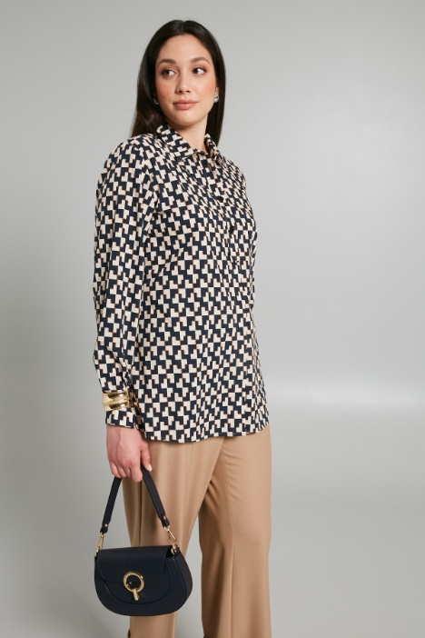 Printed poplin shirt Intrend