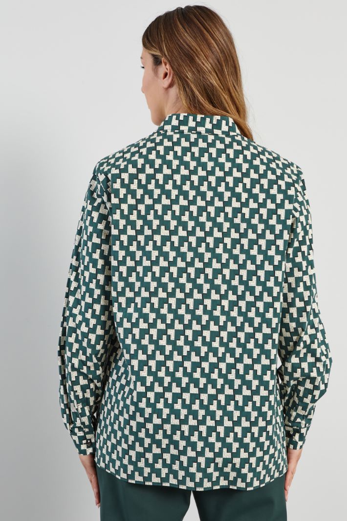 Printed poplin shirt Intrend - 2