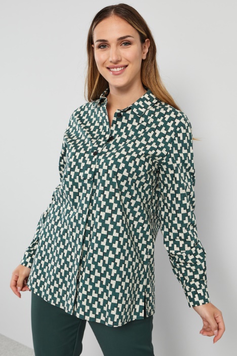 Printed poplin shirt Intrend