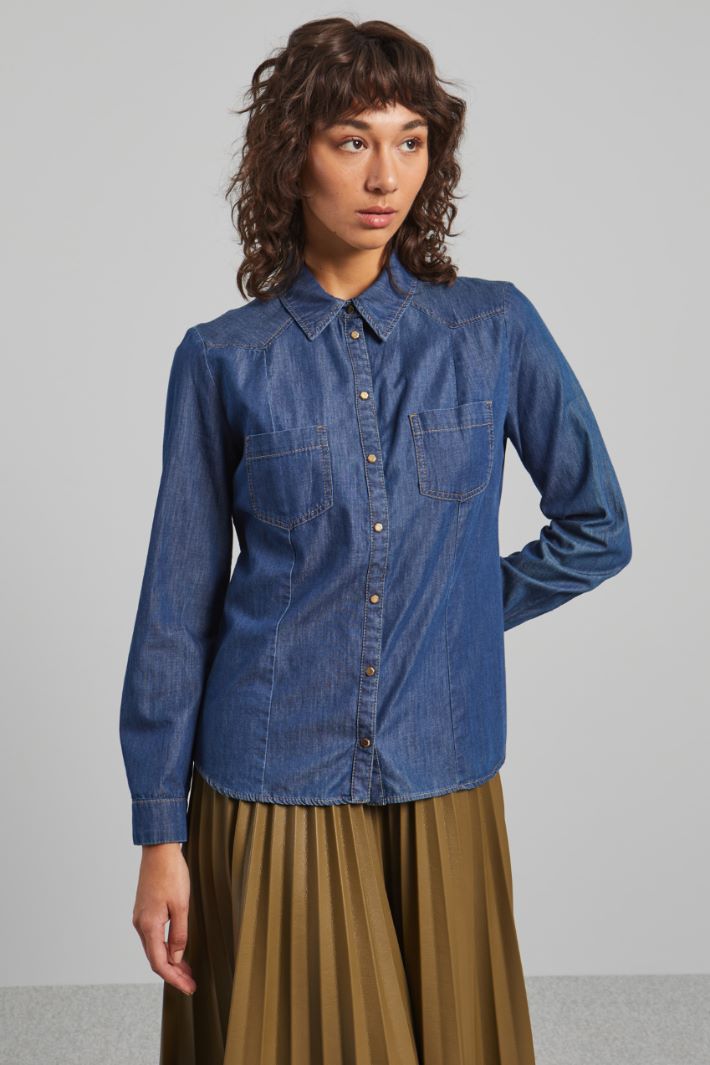 Lightweight denim shirt Intrend - 3