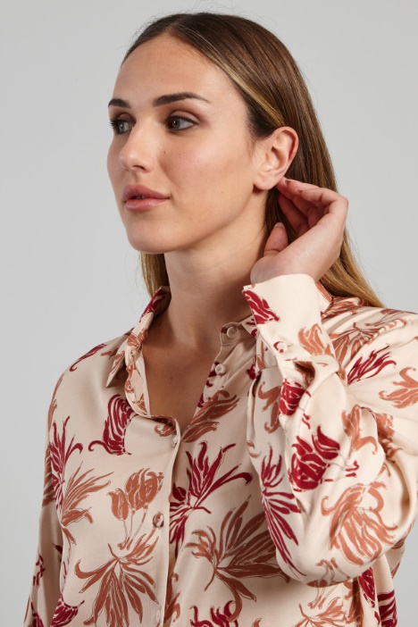 Camicia in twill stampato