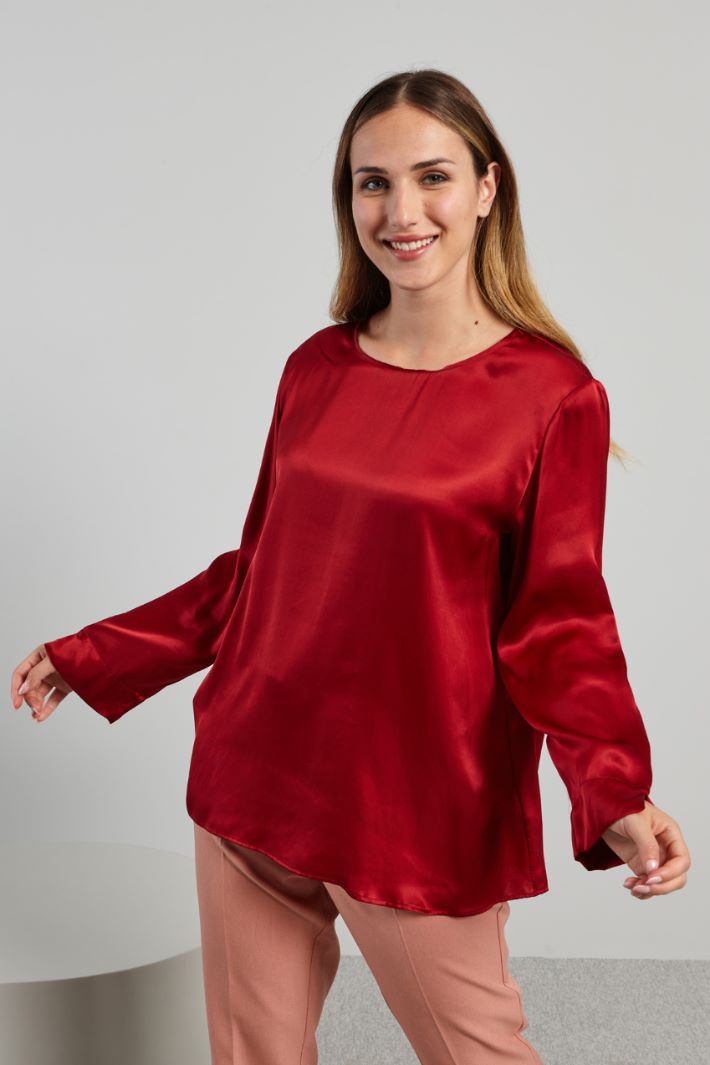 Washed silk blouse Intrend - 3