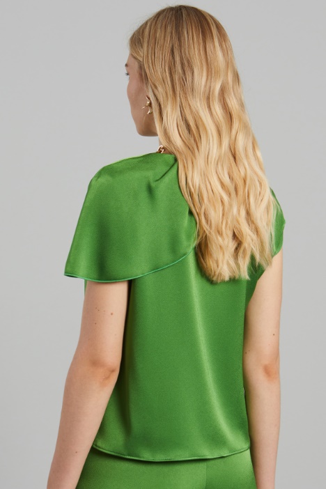 Blusa con drappeggio