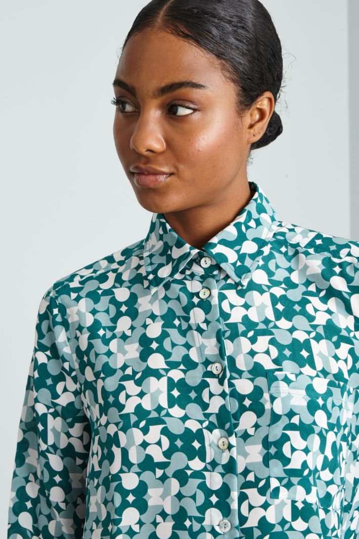 Printed silk shirt Intrend - 4