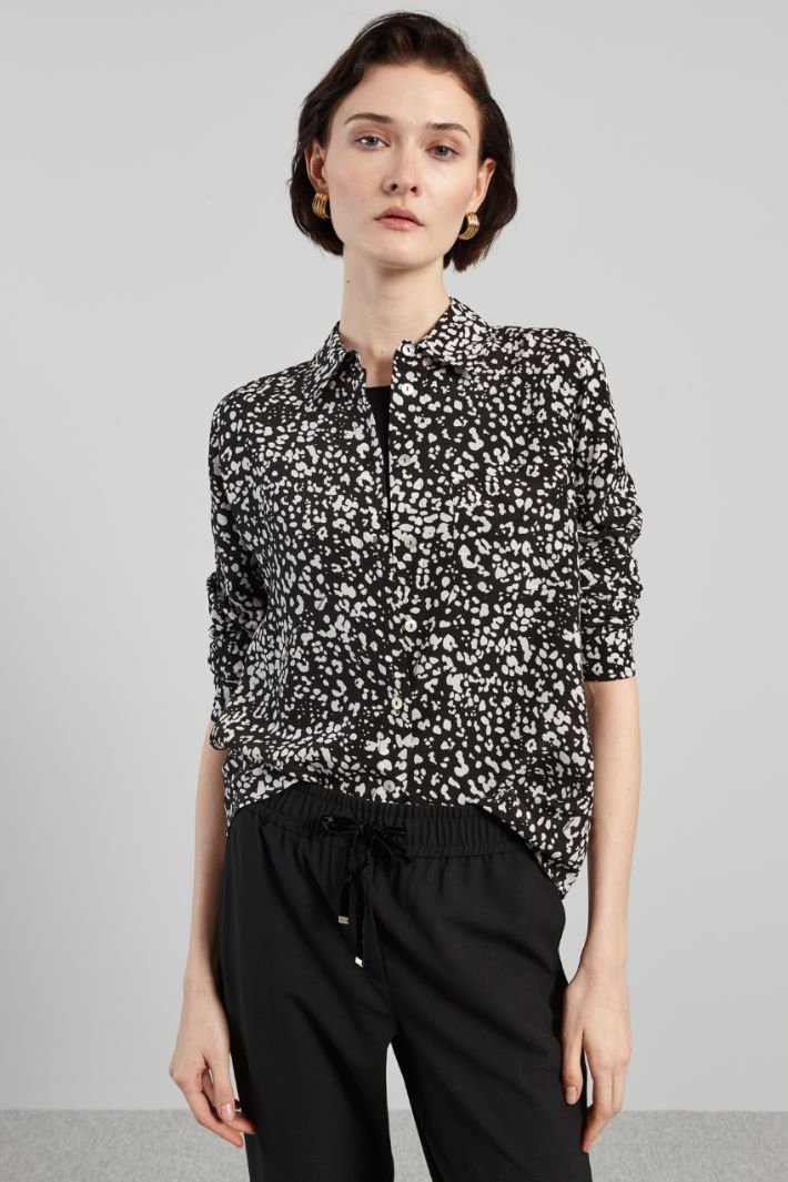 Printed silk shirt Intrend - 3