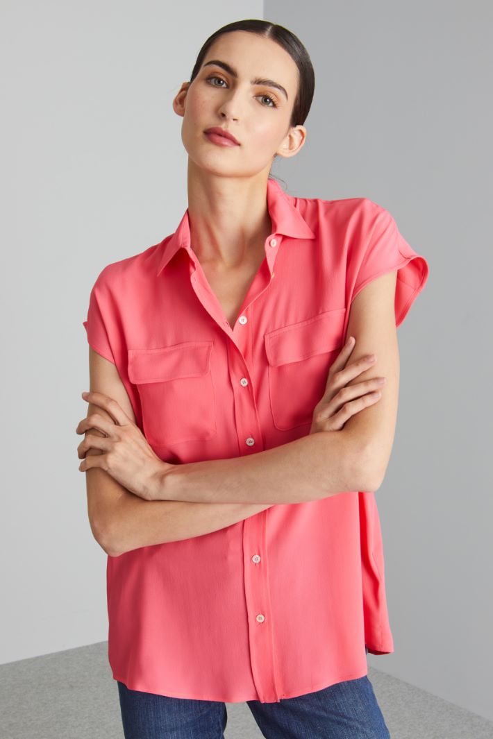 Crepe shirt with pockets Intrend - 3