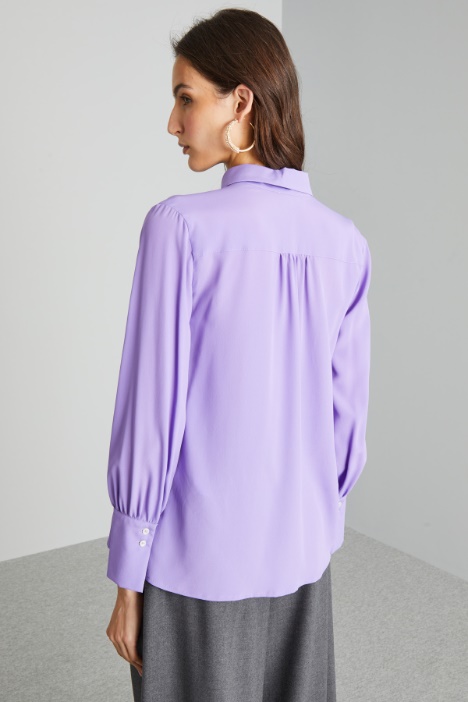 Blusa in crépe de chine