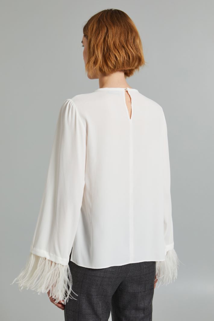 Feather-detail blouse Intrend - 2