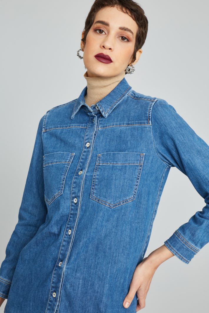 Camisa de denim Intrend - 4