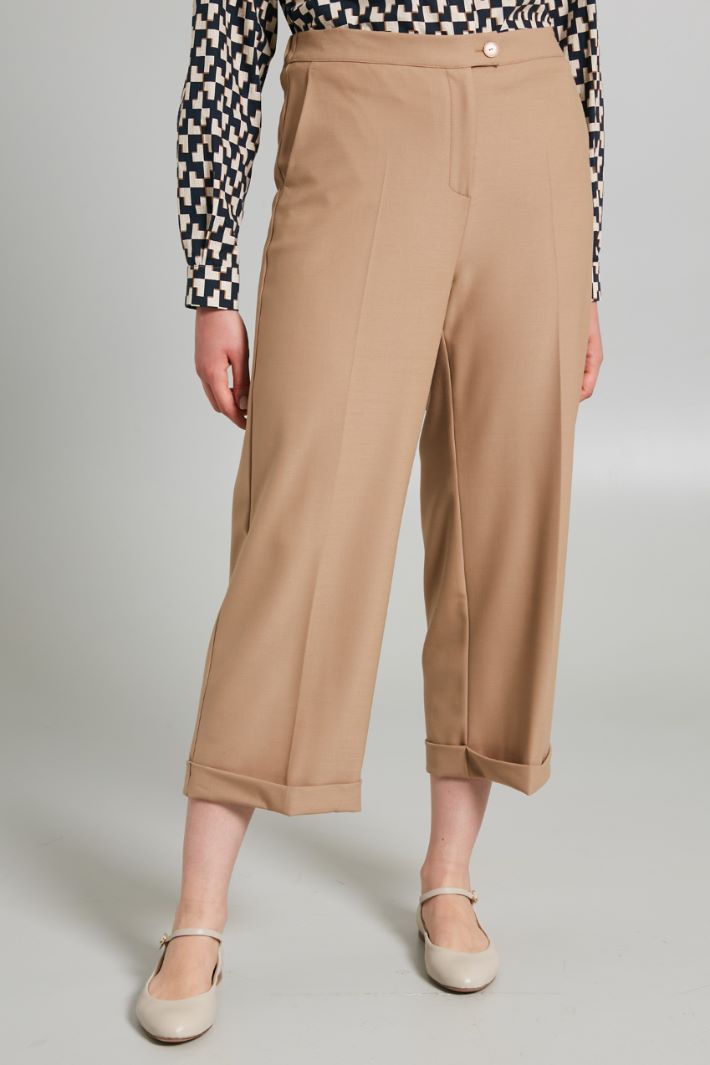 Wool gabardine trousers Intrend - 3