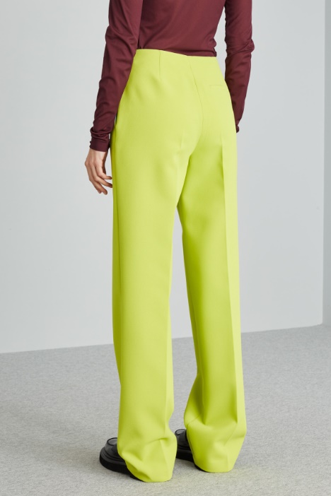 Pantaloni a vita alta in cady