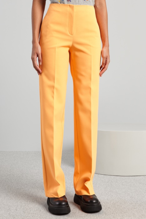 Pantalones de tiro alto de cady