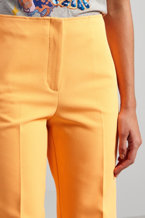 Pantalones de tiro alto de cady