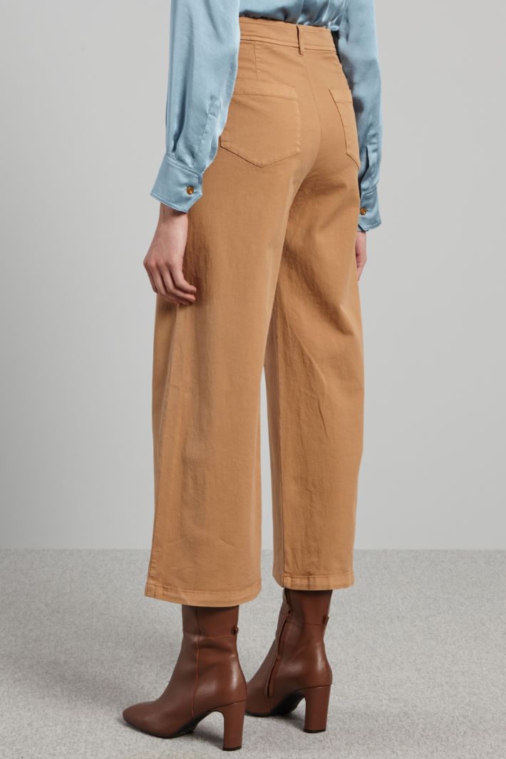 Cropped drill trousers Intrend - 4