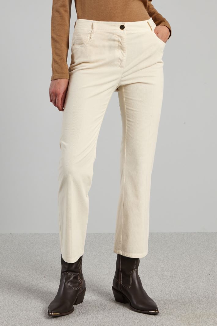 Flared velvet trousers Intrend - 3