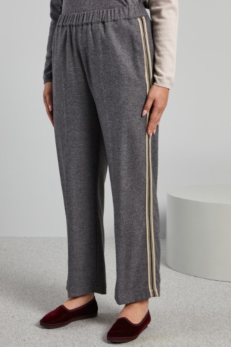 Pantaloni con bande laterali