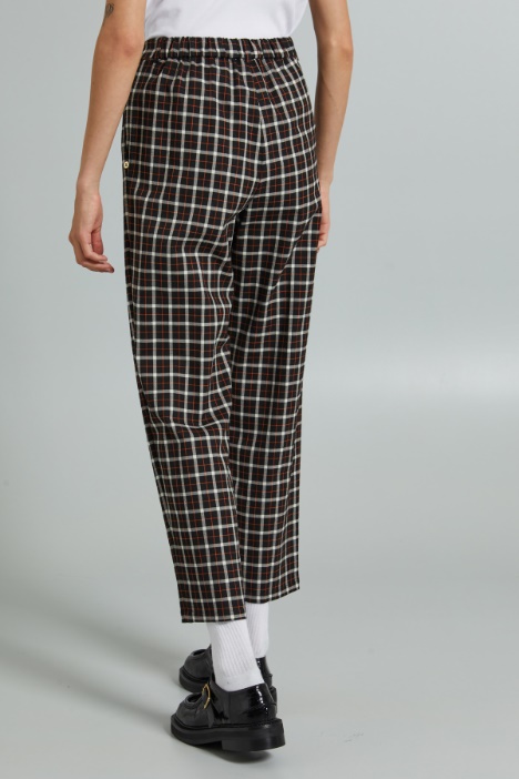 Pantaloni carrot in batavia