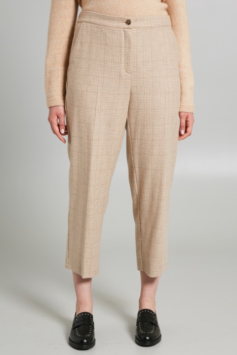 Pantaloni in flanella lamè