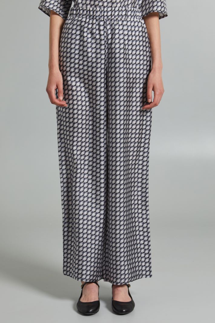 Printed silk trousers Intrend - 3