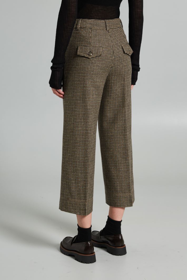 Cropped basketweave trousers Intrend - 2