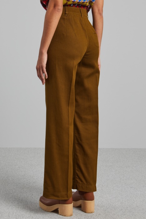 Pantaloni dritti in drill