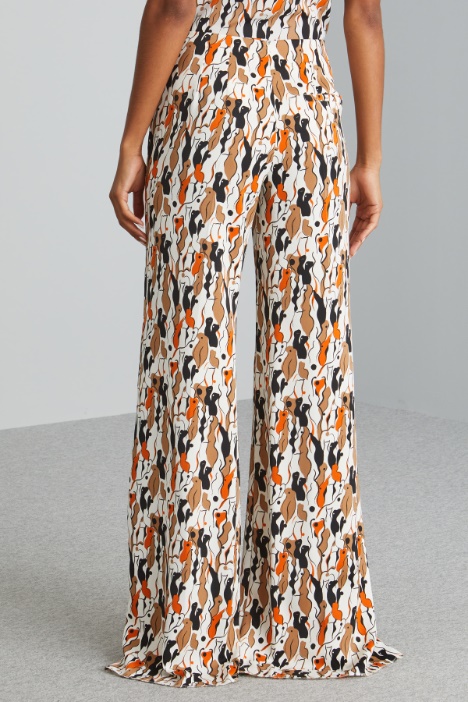 Pantaloni palazzo con stampa