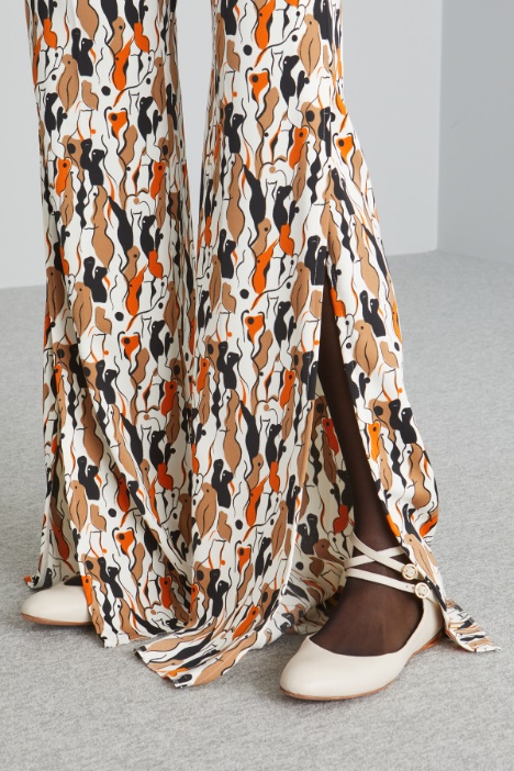 Pantaloni palazzo con stampa