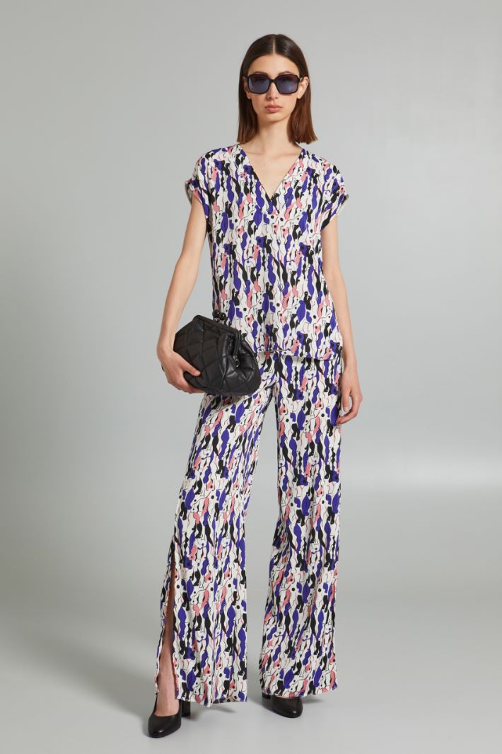 Printed palazzo trousers Intrend