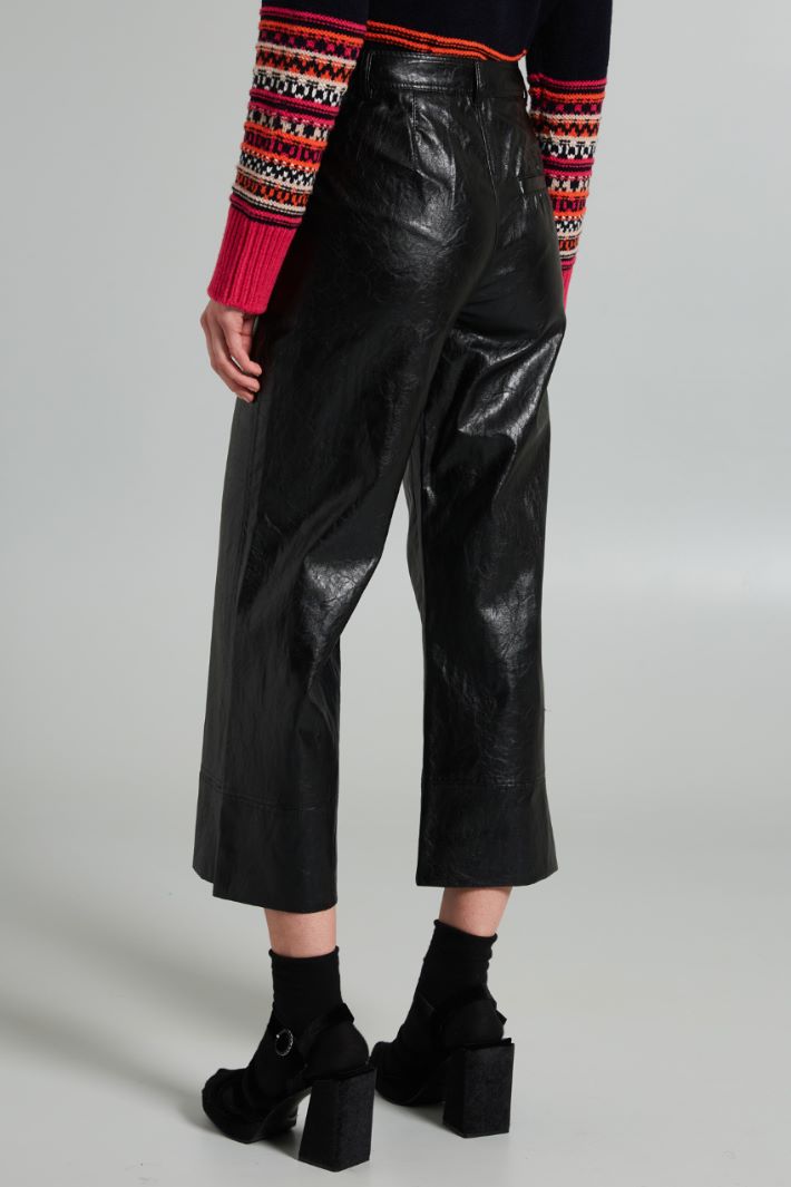 Flared faux leather trousers Intrend - 2