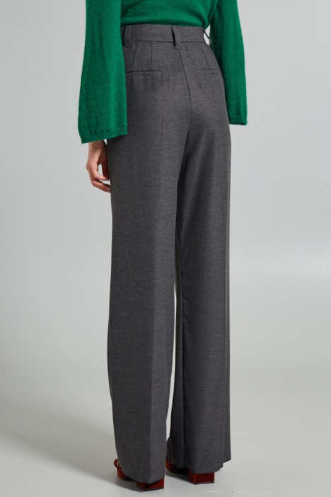 Pantaloni a palazzo in flanella