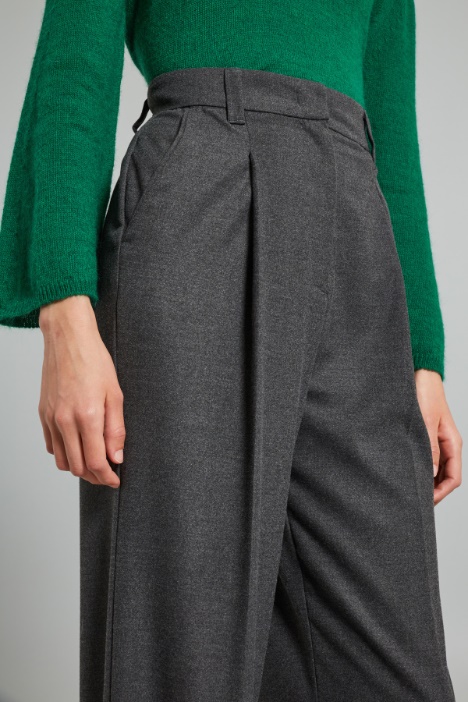 Pantaloni a palazzo in flanella