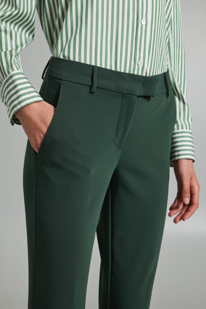 Cotton satin trousers Intrend - 4