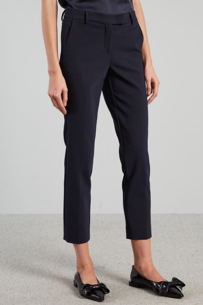 Cotton satin trousers Intrend - 3