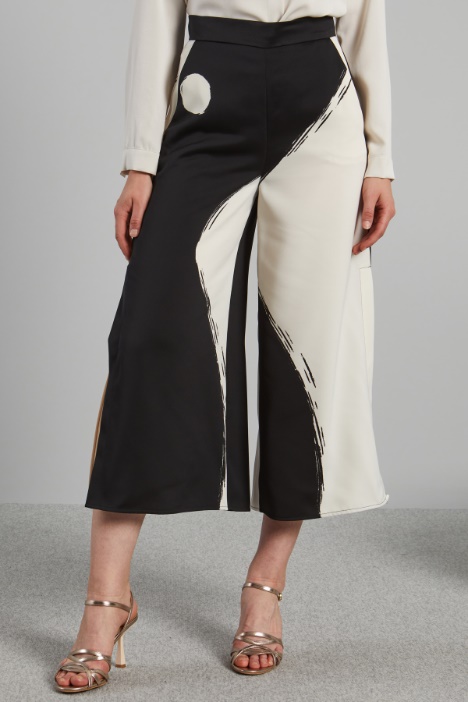 Pantaloni in enver satin lucido