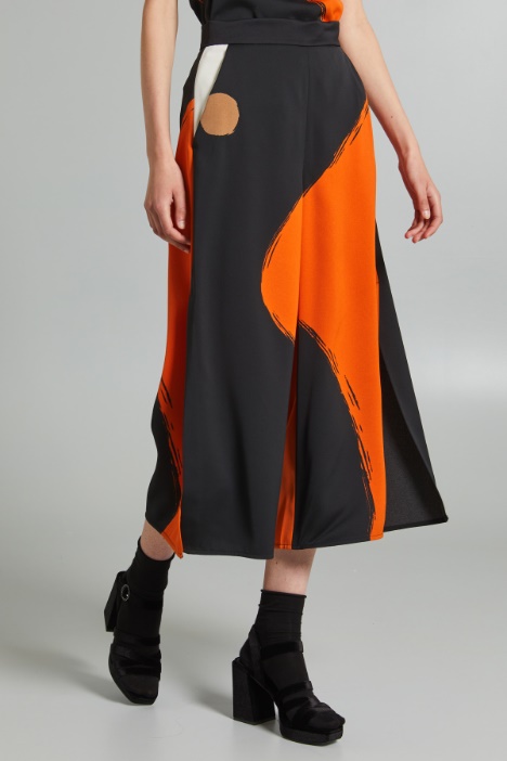 Pantaloni in enver satin lucido