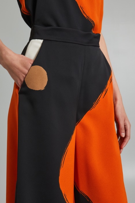 Pantaloni in enver satin lucido