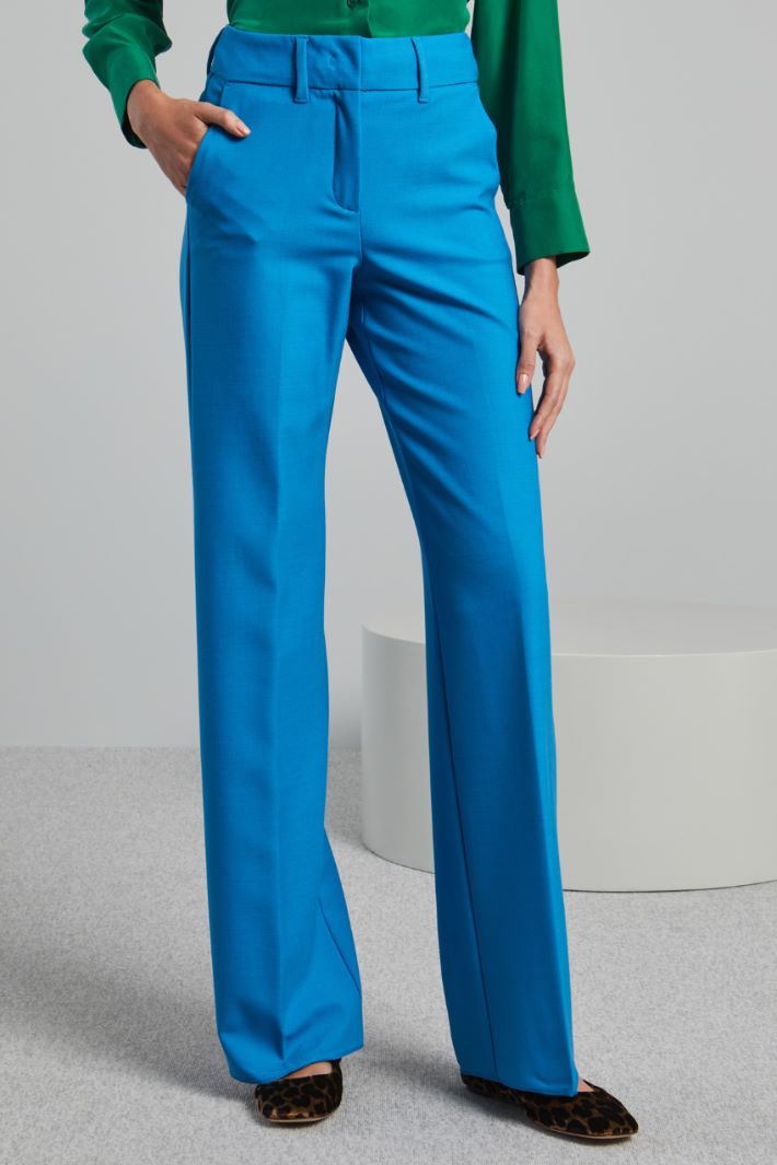 Straight-leg twill trousers Intrend - 3